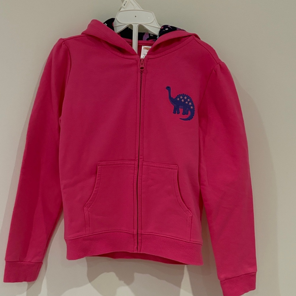 NWT Gymboree Pink Hoodie with Purple Dinosaur